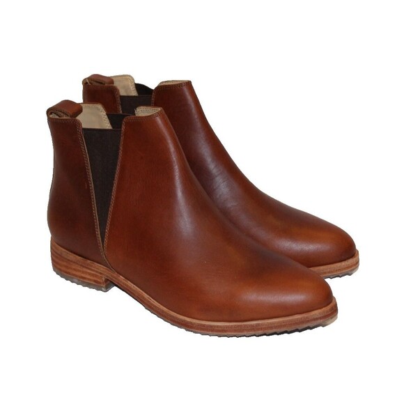 Nisolo Women's Eva Leather Everyday‎ Chelsea Boot Brandy NEW $228 - Picture 5 of 8